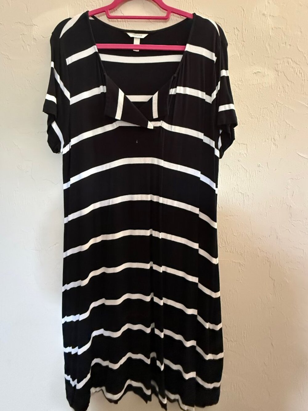 Soma, Black White Striped Dress , XL